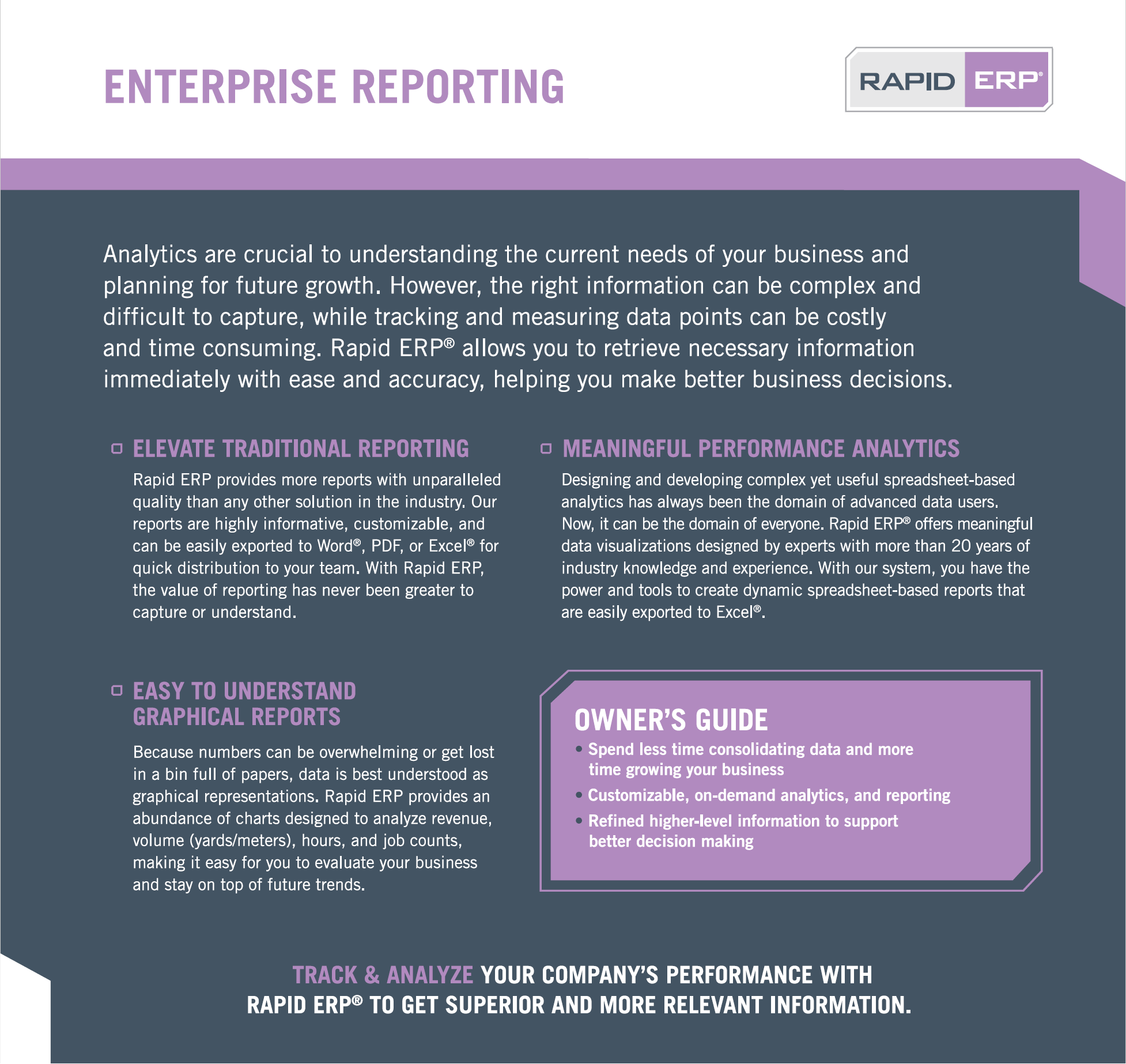 Rapid ERP - Enterprise Reporting